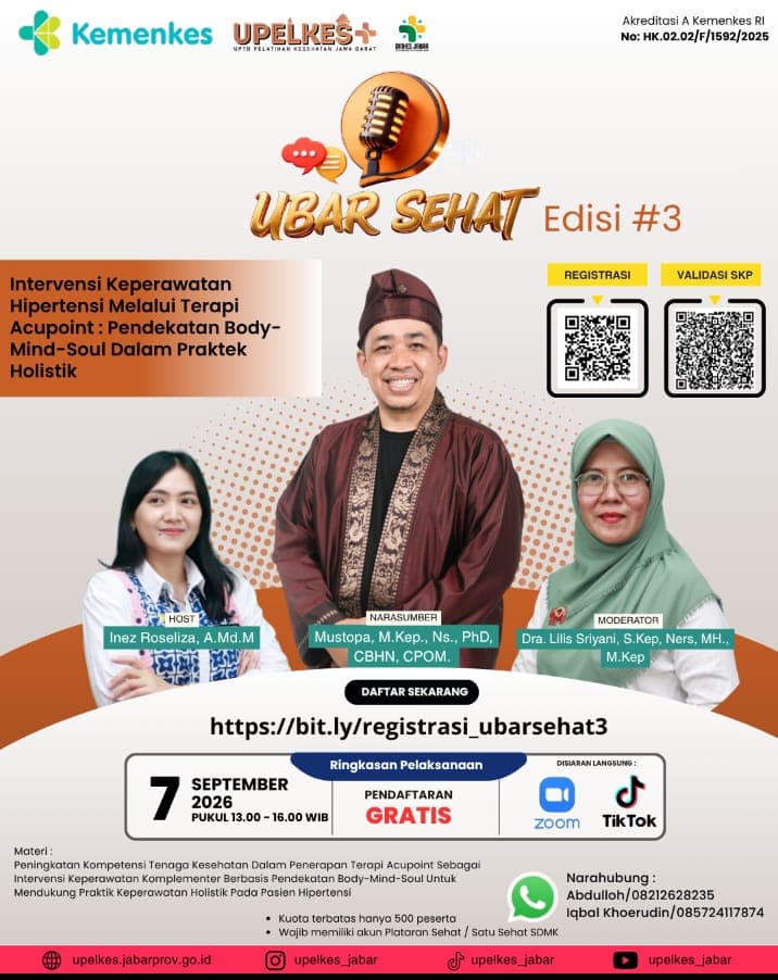 Mustopa, Owner Imah Sehat Care, Dipercaya Menjadi Narasumber Webinar “Ubar Sehat Edisi 3” UPTD Pelatihan Kesehatan Dinkes Jawa Barat